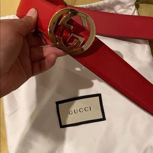 Red Gucci Belt